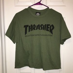 Thrasher T-Shirt. Size Medium! Olive green.